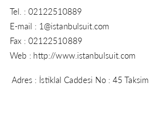 Suite Home Hotel Taksim iletiim bilgileri